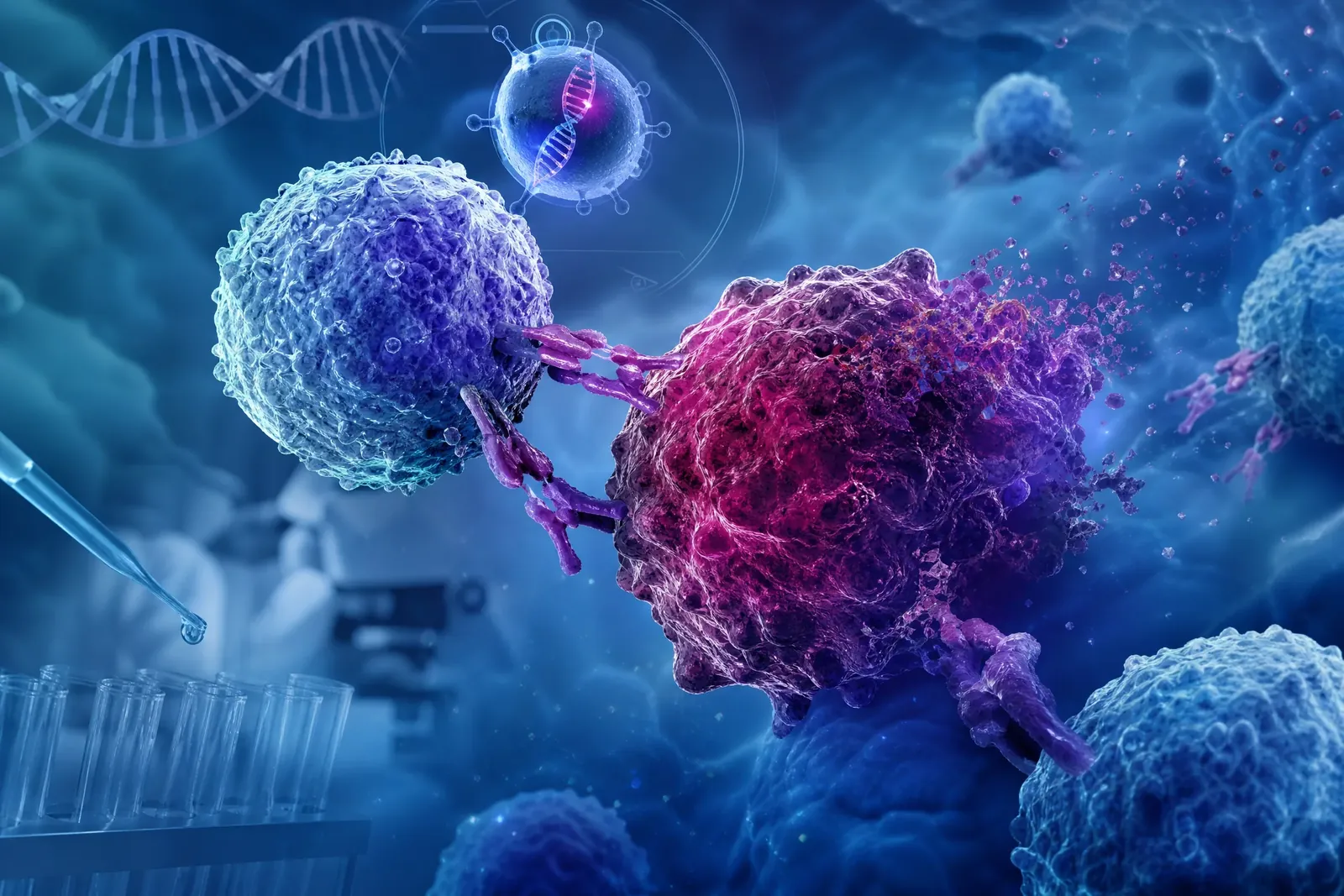 Nanopartícula de mRNA cria células CAR-T dentro do corpo em estudo pré-clínico